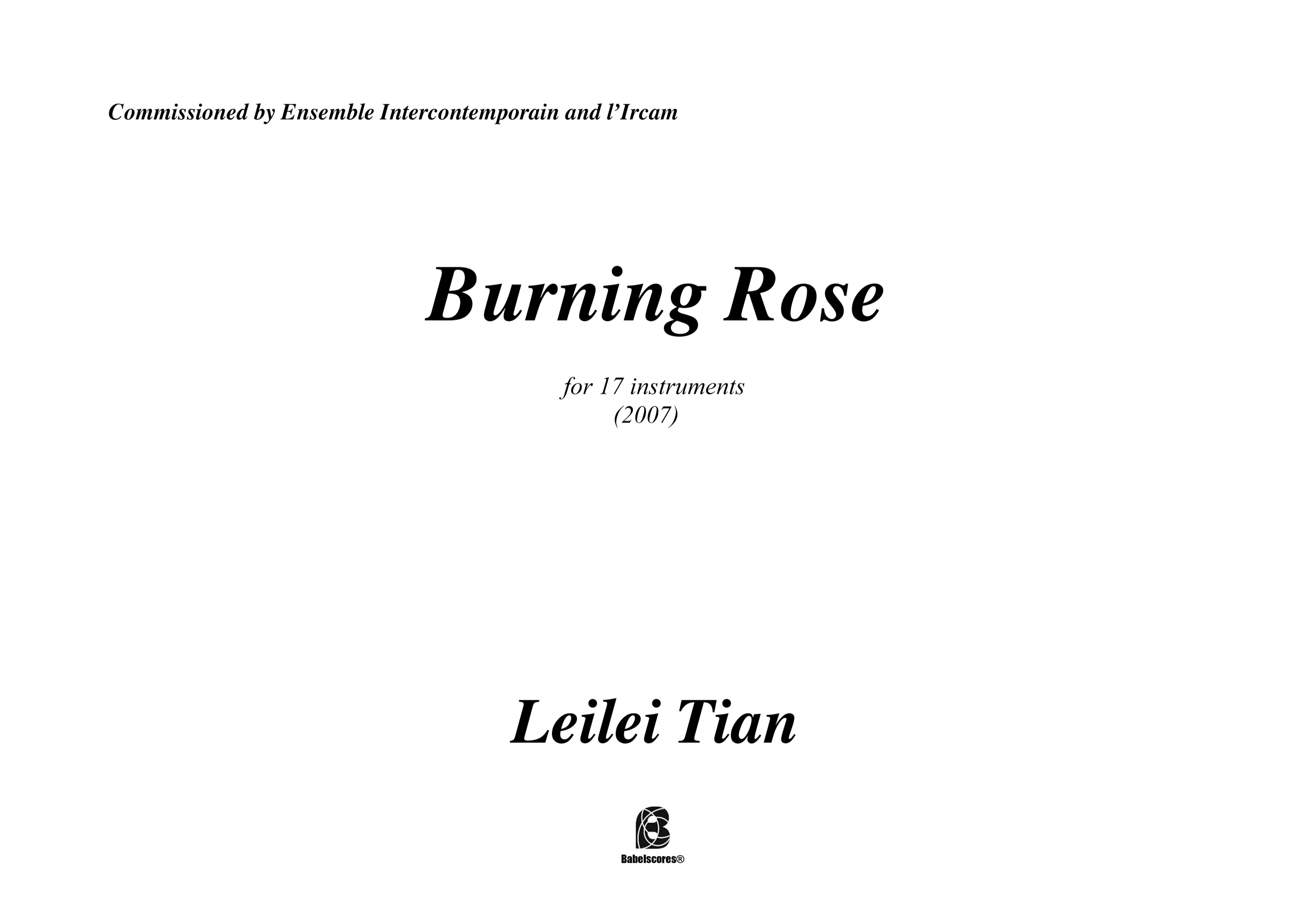 Burning Rose score